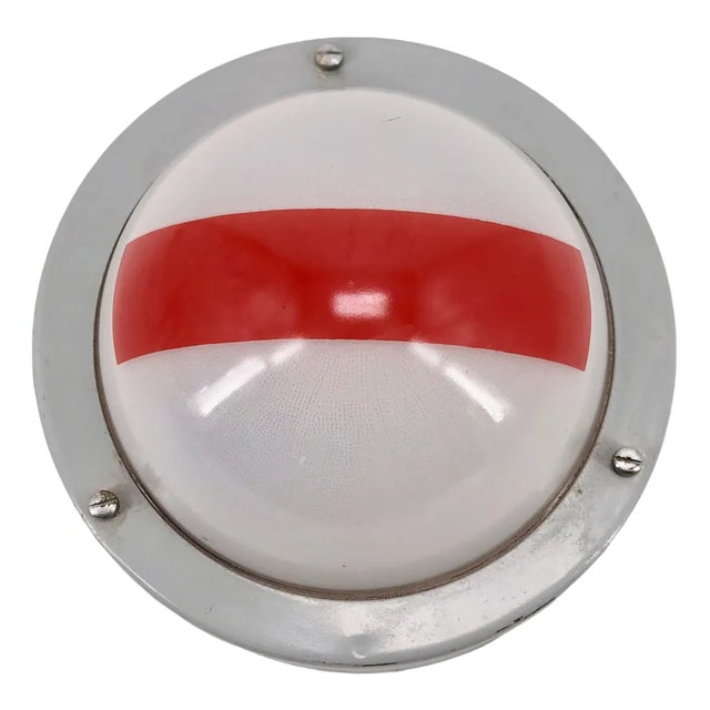 Vintage Wall Light in Grey Metal and Thick Glass, 1960s For Sale