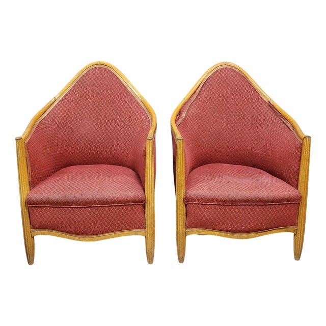 Art Deco Armchairs after Paul Pollot, 1920s, Set of 2 For Sale