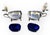 1920s Adie Bros LTD Birmingham Salt Cellars With Cobalt Glass Liners- Set of 2 For Sale - Image 11 of 14
