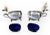 1920s Adie Bros LTD Birmingham Silver Plate Salt Cellars With Cobalt Glass Liners- Set of 2 For Sale - Image 11 of 14