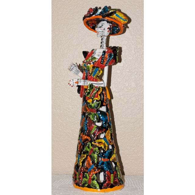 Day of the Dead Ceramic Pottery Catrina Folk Art Signed Gerardo Garcia Mexico LARGE Gerardo Garcia Day of the Dead Hand...