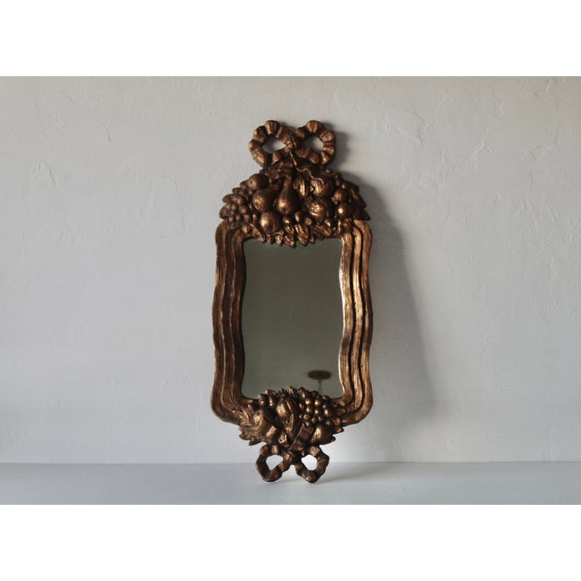 Plastic 1980s Serge Roche Style Rococo Giltwood Wall Mirror For Sale - Image 7 of 12
