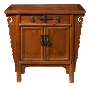 Elm Cabinet with Fluted Spandrels