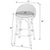 Traditional Tobias 24.5 in. Seat Height Outdoor Rattan and Metal Low Back Counter Stool, White/Sky Blue Dot / Natural Rattan Frame For Sale - Image 3 of 8