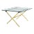 Jacques Adnet Leather & Faux Bamboo Folding Brass X Base Coffee Table Glass Top For Sale