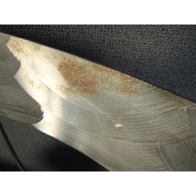 Black Pair of Vintage Metal and Vinyl Stools For Sale - Image 8 of 9