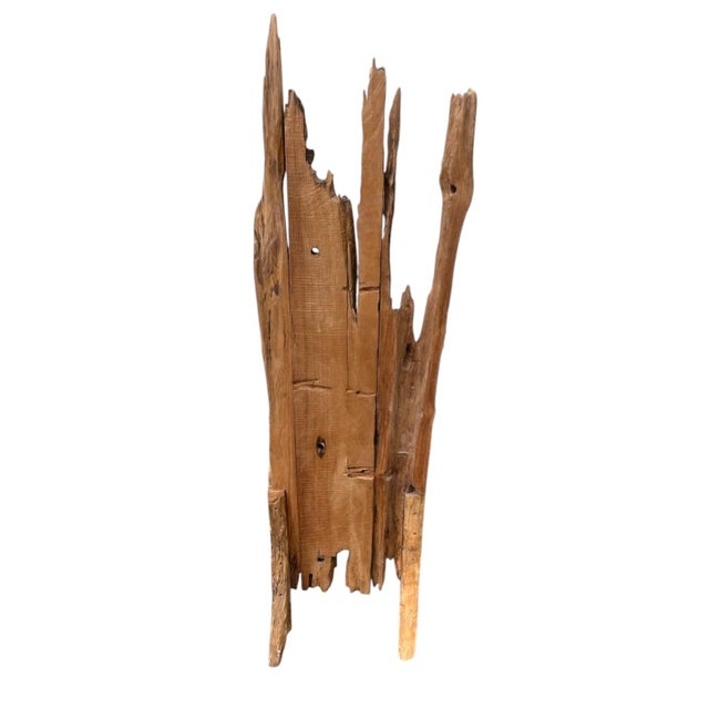 Unique striking and dramatic handcrafted from natural reclaimed driftwood accent chair. Gorgeous from every angle.