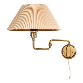 1970s Mid-Century Modern Raf, Swedish Modern, Articulating Wall Light, Brass For Sale