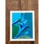 Vintage Figurative Blue Acrylic Oil in Canvas For Sale - Image 10 of 12