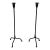 Black Iron Tripod Candlesticks, Pair For Sale
