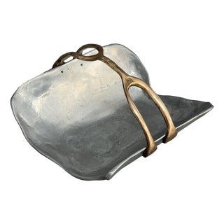 Vintage Brutalist Fireplace Cask in Brass by David Marshall, 1975 For Sale