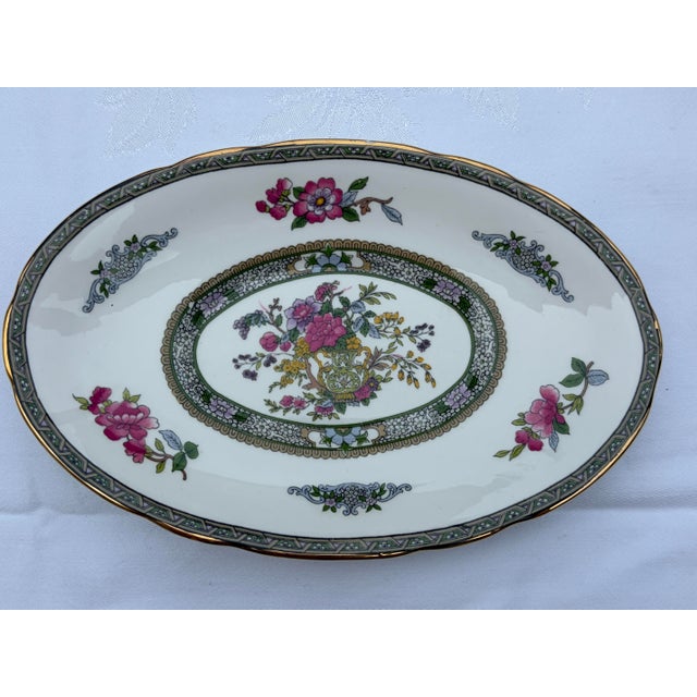 1970s Vintage Paragon "Tree of Kashmir" Bone China Gravy Boat & Underplate Set For Sale - Image 5 of 11