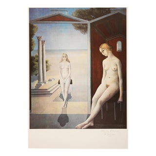 Paul Delvaux, Naked Women by the Sea, Lithograph For Sale