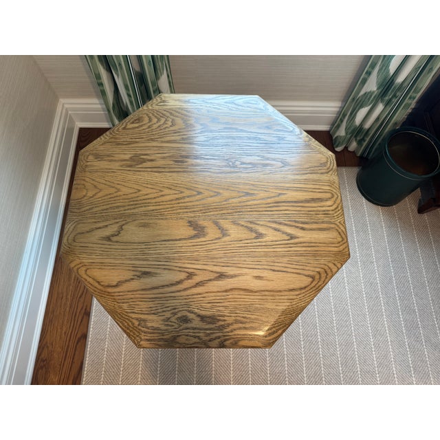 Jasper Furniture Craft Table - Arts & Crafts Octagonal Oak Side Table - Michael S Smith For Sale - Image 10 of 16