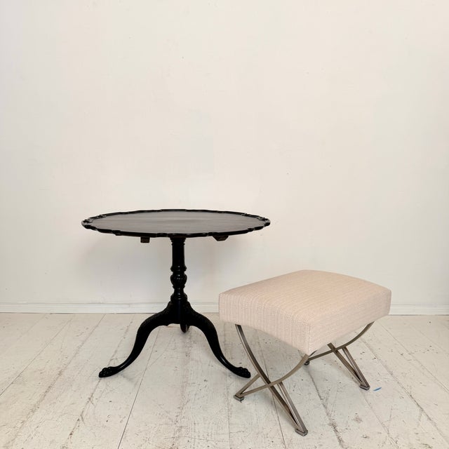 Vintage Carved Tripod Pedestal Side Table, 1940s For Sale - Image 15 of 18