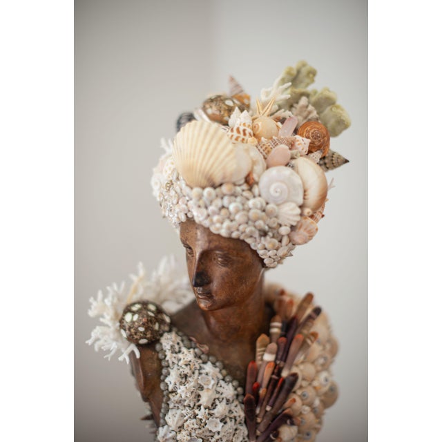 2020s Shell Encrusted Bust of Woman For Sale - Image 5 of 12