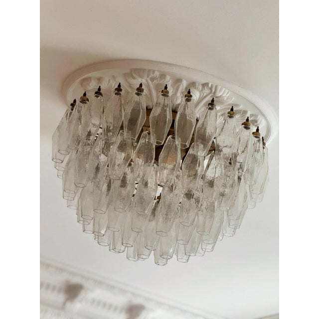Murano Glass Plafond Flush Mount in the style of Carlo Scarpa For Sale - Image 6 of 10