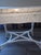 Antique White Marble Top Wicker Table For Sale In San Antonio - Image 6 of 8