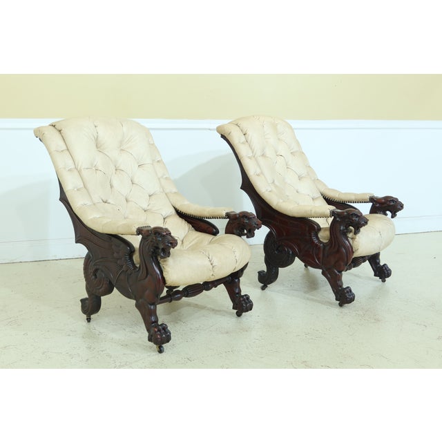 Karpen Antique Victorian Sleepy Hollow Chairs a Pair Chairish