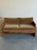 Mid-Century Modern 1970s Solid Oak Sling Loveseat in Mohair For Sale - Image 3 of 18
