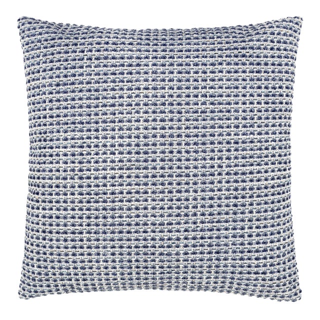 The House Of Scalamandré Heatherton Square Pillow In Navy For Sale