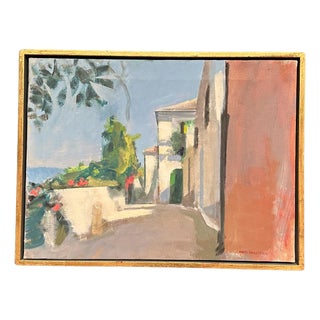 Mats Rydstern, Town, 1950s, Oil on Canvas, Framed For Sale