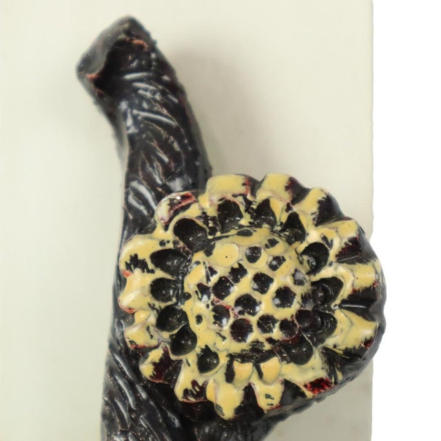Gold Brutalist Floral Wall Decoration by Ars Munda, 1960s For Sale - Image 8 of 15