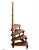 Wood Library Staircase in Leather and Wood, 1900 For Sale - Image 7 of 7