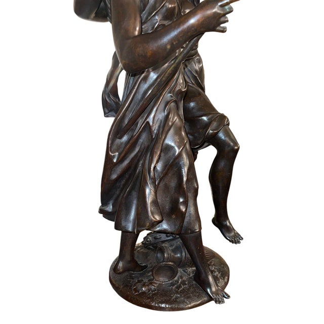 Etienne Henri Dumaige H. Dumaige Bronze Sculpture of Two Dancing Women. Late 19th Century, France. For Sale - Image 4 of 9