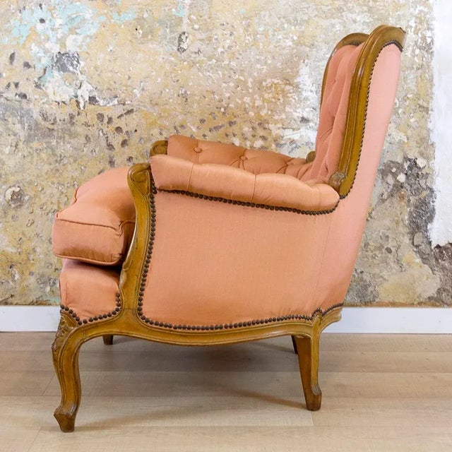 Neoclassical Walnut Armchair, 1930s For Sale - Image 4 of 14