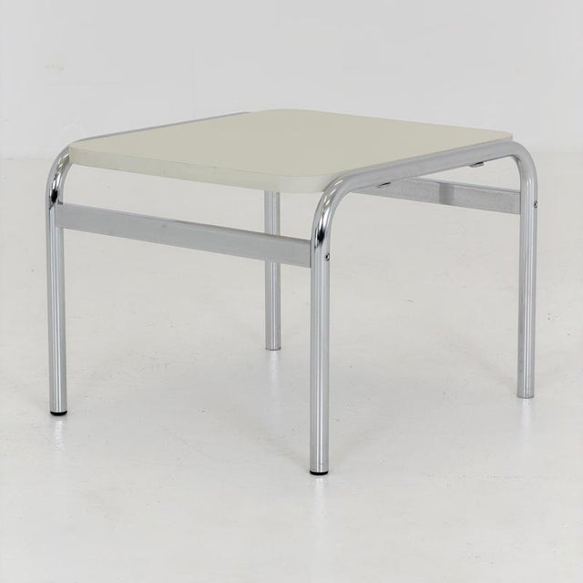 1 of 3 Mid-Century Girsberger Eurochair White Coffee Table, Swiss 1980s For Sale - Image 10 of 18