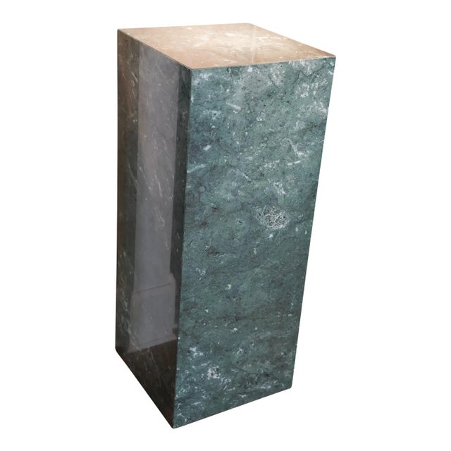 Modern Late 20th Century Green Marble Pedestal For Sale - Image 3 of 6