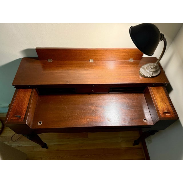 Antique Solid Wood Piano Spinet Desk For Sale - Image 11 of 11
