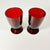 1920s Antique Art Deco Boho Chic Hollywood Regency Ruby Red Footed Tumbler Glasses - Set of 6 For Sale - Image 9 of 11