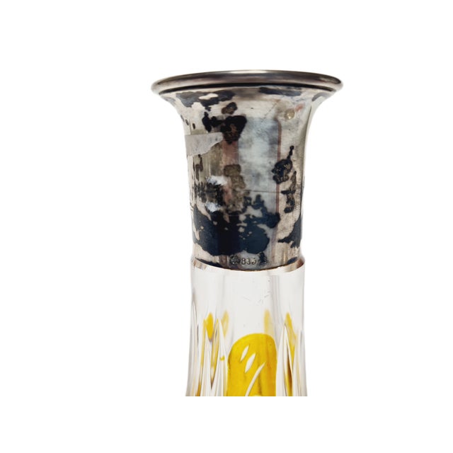Art Deco Crystal Silver Carafe, Denmark, 1930s For Sale - Image 11 of 13