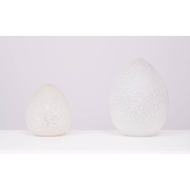 Very nice set of Egg shaped table lamps . Fits every kind of interior. manufactured by Domec luminaires France 1970s This...