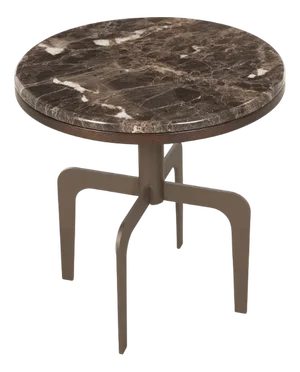Sahel Low Side Table with Marble Top by Fabian Pellegrinet Conte