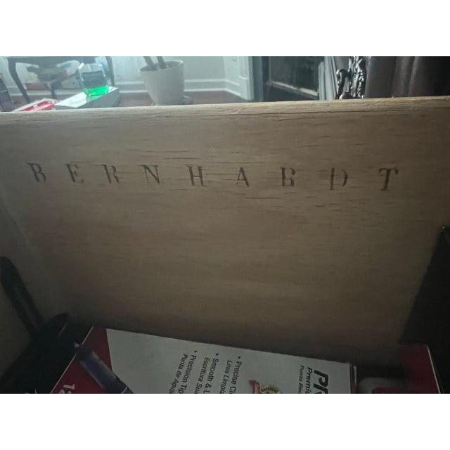 Coffee Bernhardt Vintage Neo-Traditional Mahogany Buffet Sideboard / Credenza With Marble Top For Sale - Image 8 of 8