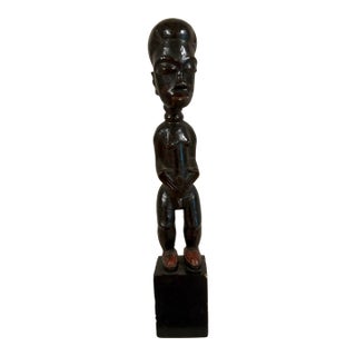 African Wood Carved Male Standing Figure From the Fang Tribe (13.5” High) For Sale