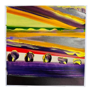 “Kansas” Night Scene Original Painting by Erik Sulander, Acrylic Paint on Paper