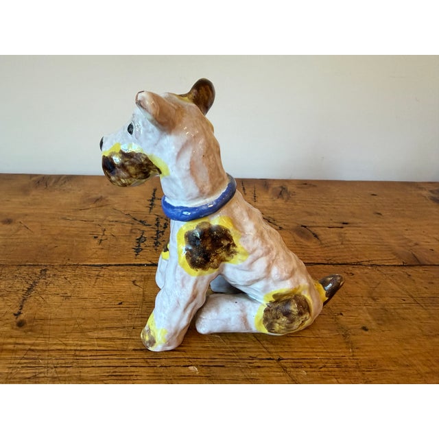 Ceramic Vintage Pair of H. Mária Ráhmer Ceramic Sculptures of Terrier Dogs For Sale - Image 7 of 15