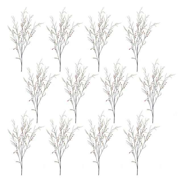 Contemporary Pine Branch (Set of 12) For Sale - Image 3 of 3