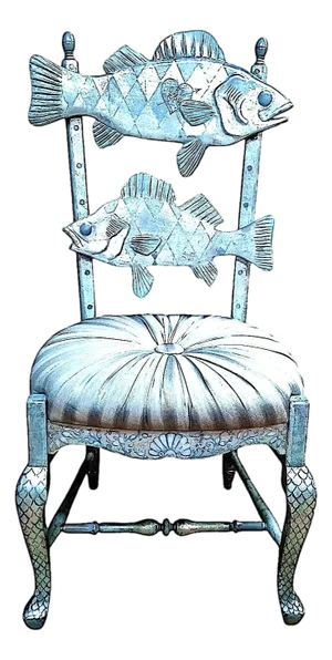 MacKenzie-Childs Pearlescent “Fantasy Fish” Accent Chair