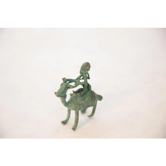 Vintage African Oxidized Copper Person Riding Animal For Sale In New York - Image 6 of 8