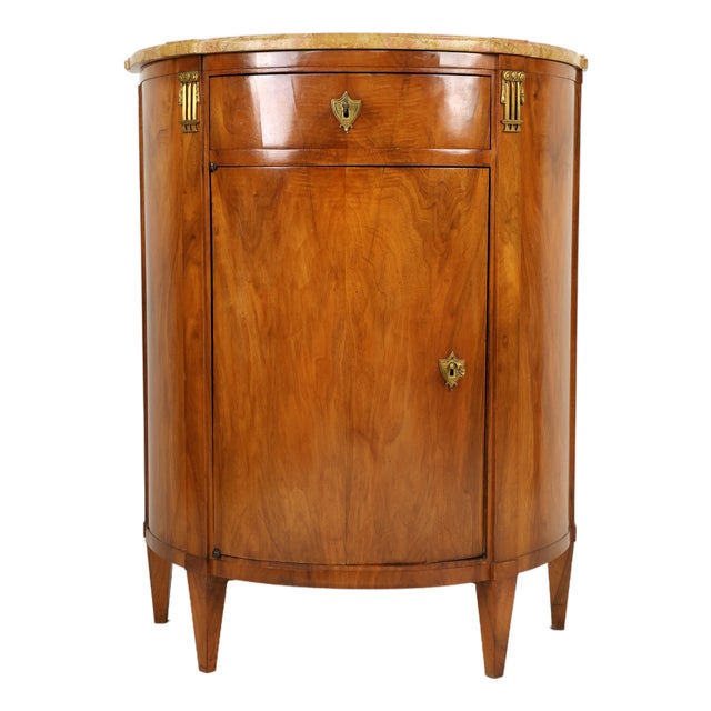 Empire Demi Lune Dresser in Walnut, 1810 For Sale