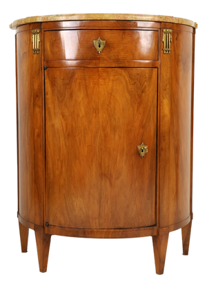Empire Demi Lune Dresser in Walnut, 1810