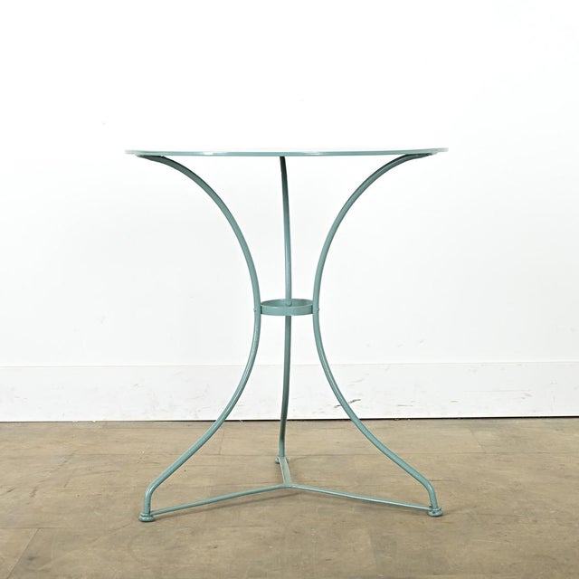 French French 19th Century Metal Bistro Table in New Powdercoat For Sale - Image 3 of 10