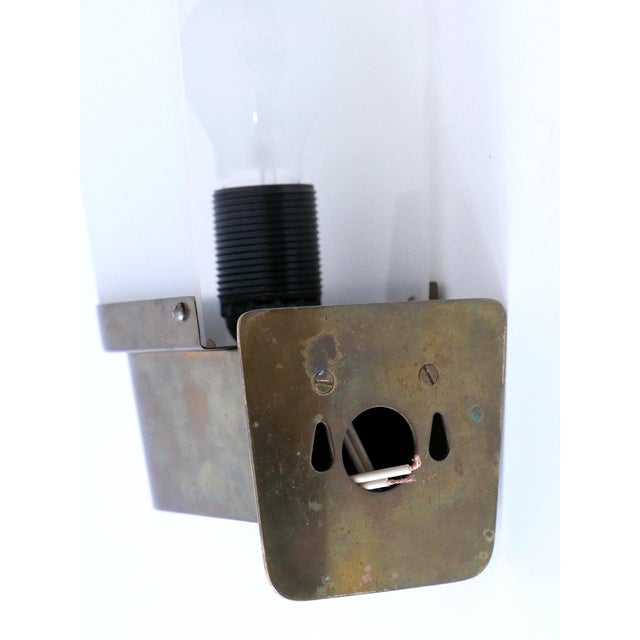 Large Mid-Century Modern Brass & Acrylic Wall Light or Sconce, Germany, 1950s For Sale - Image 13 of 15