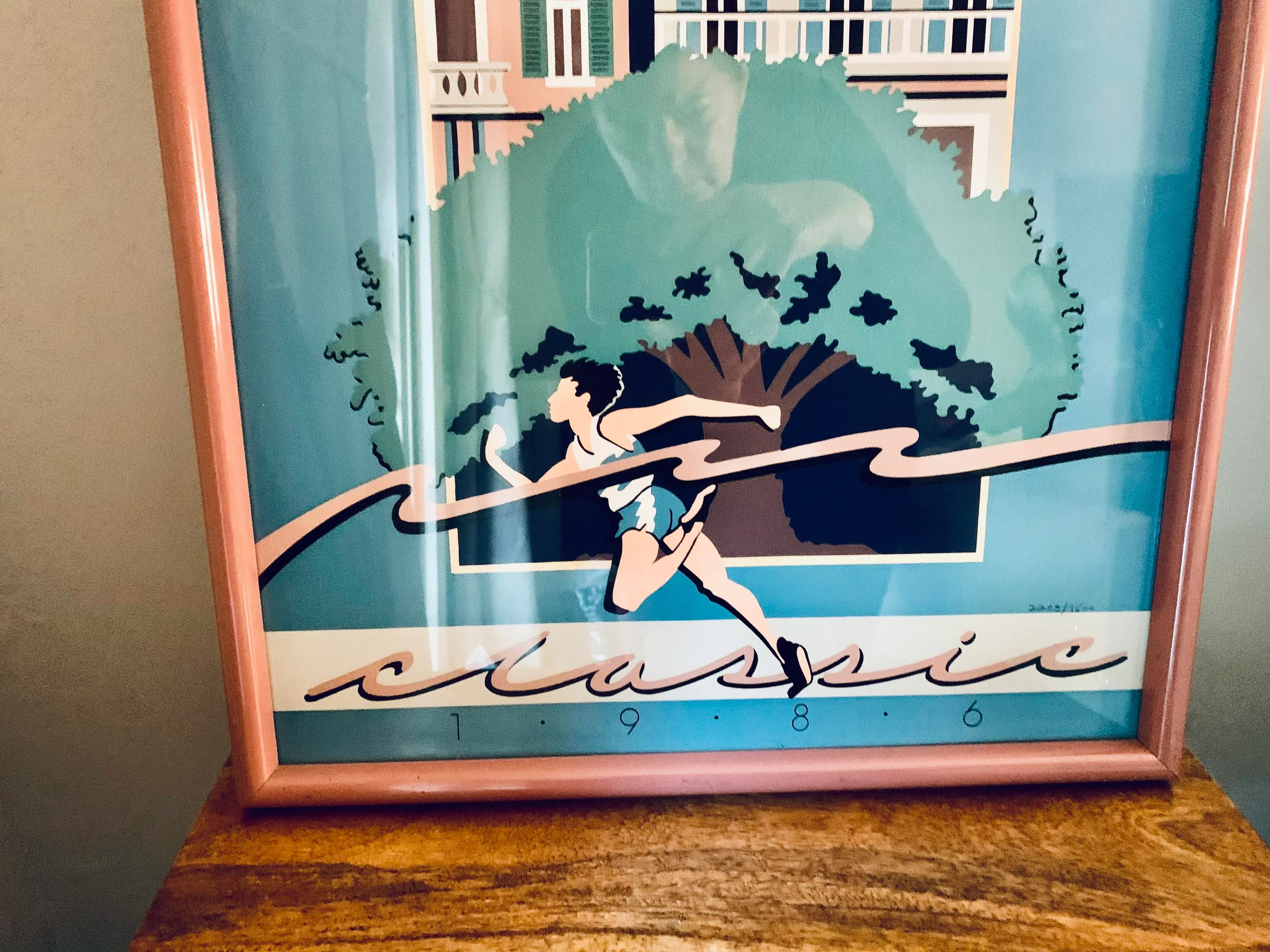 1986 New Orleans Crescent City Marathon Framed Poster | Chairish
