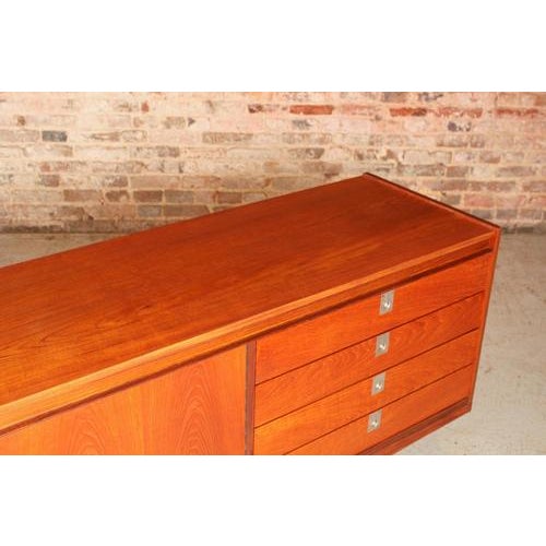 Mid-Century Teak Sideboard with Brushed Steel Handles by Robert Heritage for Archie Shine, 1960s For Sale - Image 13 of 15